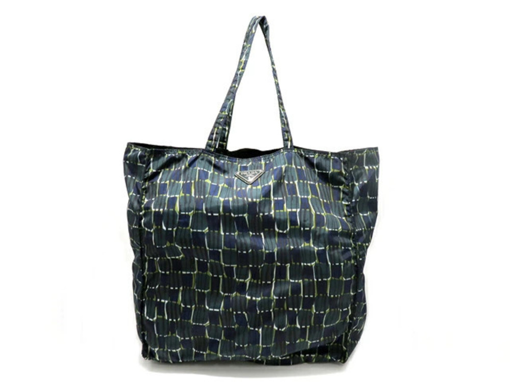 Prada BYOBAG Eco Bag Tote Patterned Green